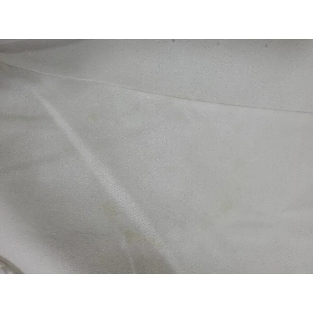 Vintage 1 Flat Queen Sheet Floral Eyelets Embroidered Border 85